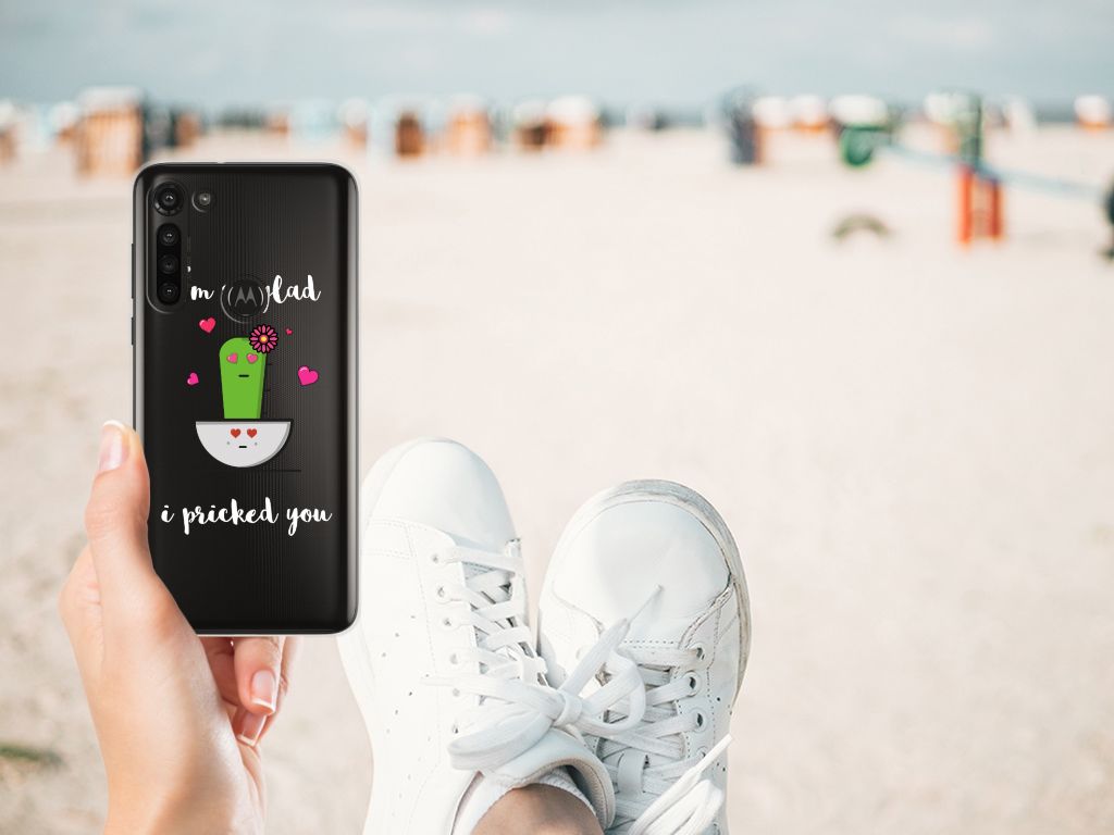 Motorola Moto G8 Power Telefoonhoesje met Naam Cactus Glad B2C Telecom