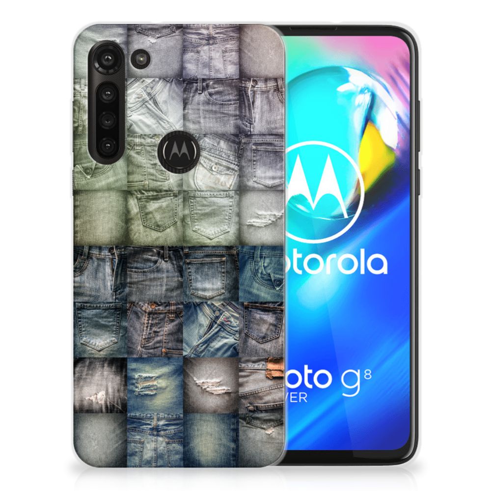 Silicone Back Cover Motorola Moto G8 Power Spijkerbroeken B2C Telecom