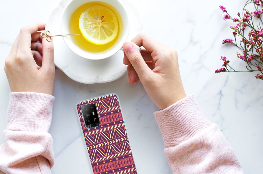 OPPO A94 5G | Reno5 Z TPU bumper Aztec Paars B2C Telecom