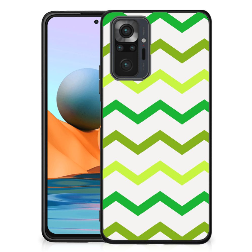 Xiaomi Redmi Note 10 Pro Back Case Zigzag Groen B2C Telecom