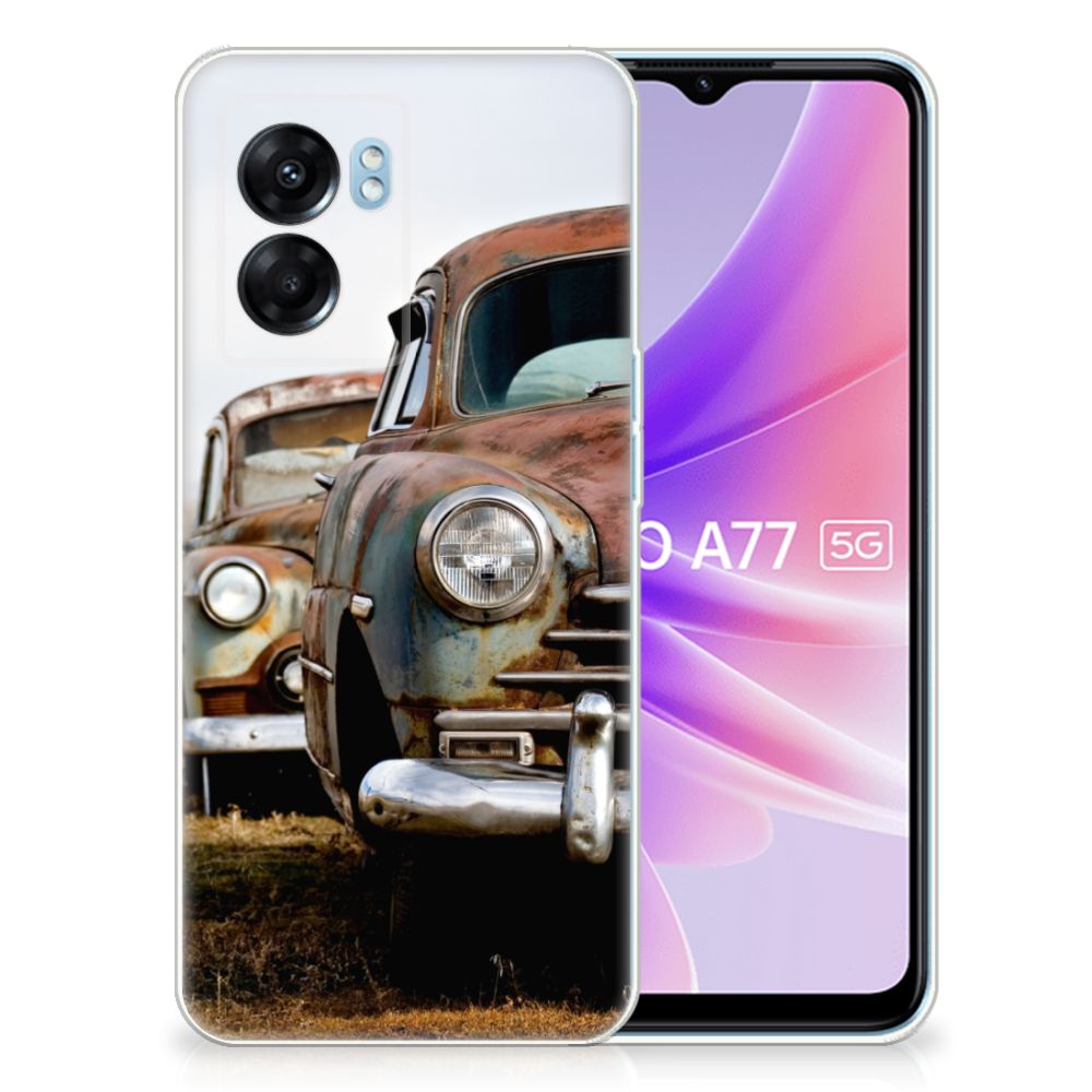 OPPO A77 | A57 5G Siliconen Hoesje met foto Vintage Auto B2C Telecom