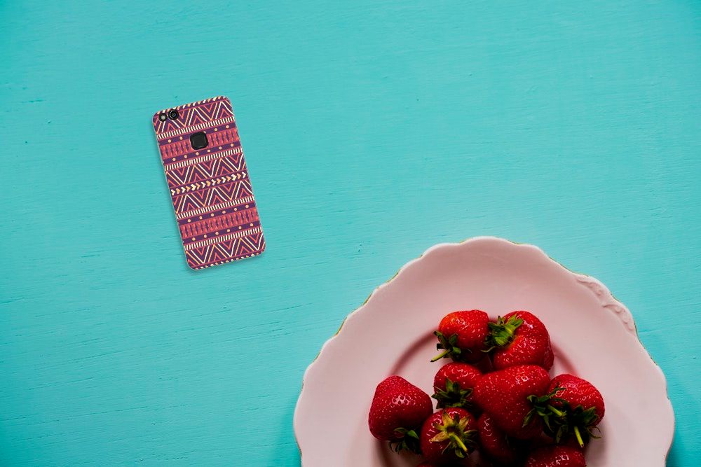 Huawei P10 Lite TPU bumper Aztec Paars