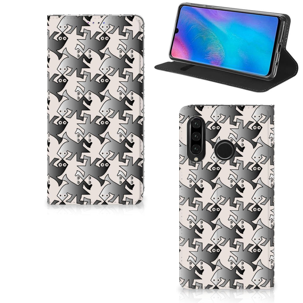 Huawei P30 Lite New Edition Hoesje maken Salamander Grey