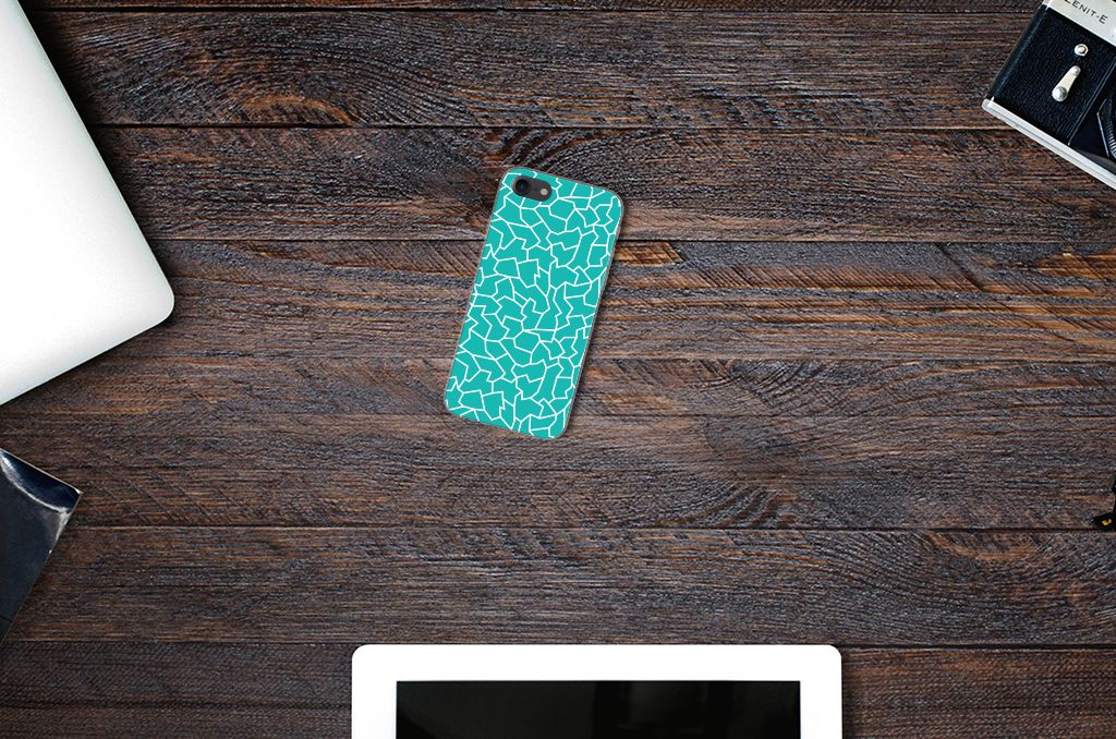 iPhone SE 2022 | SE 2020 | 8 | 7 Hoesje maken Cracks Blue