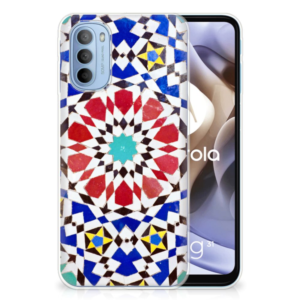 Motorola Moto G31 | G41 TPU Siliconen Hoesje Mozaïek B2C Telecom