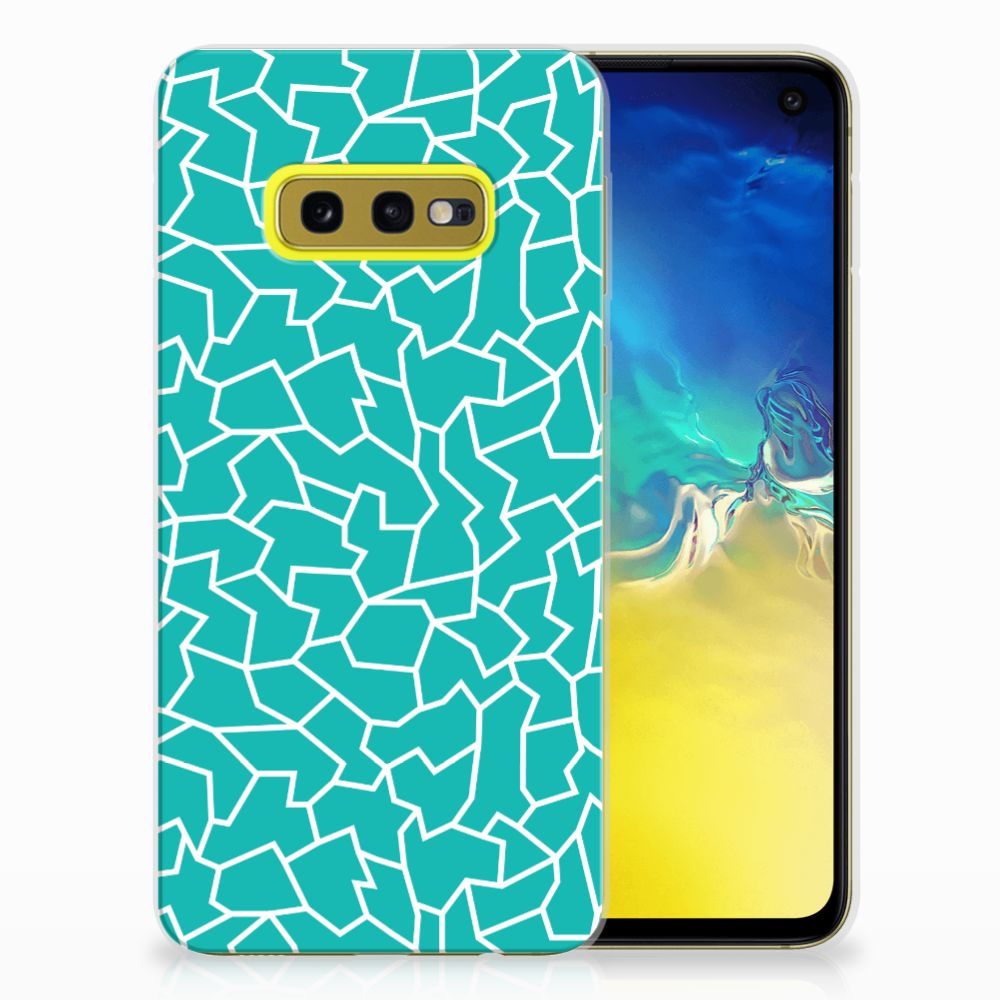 Samsung Galaxy S10e Hoesje maken Cracks Blue