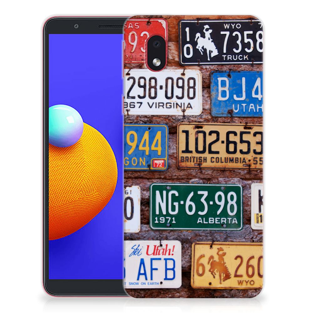 Samsung Galaxy A01 Core Siliconen Hoesje met foto Kentekenplaten