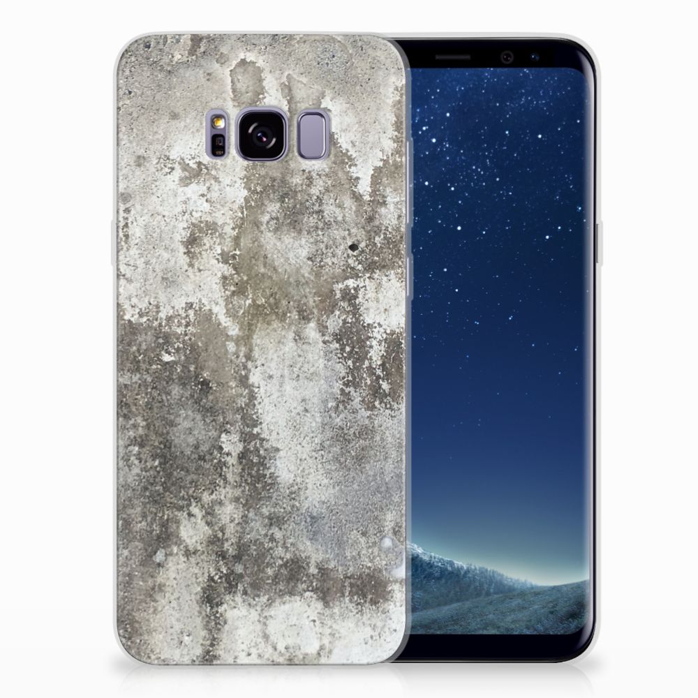 Samsung Galaxy S8 Plus TPU Siliconen Hoesje Beton Print