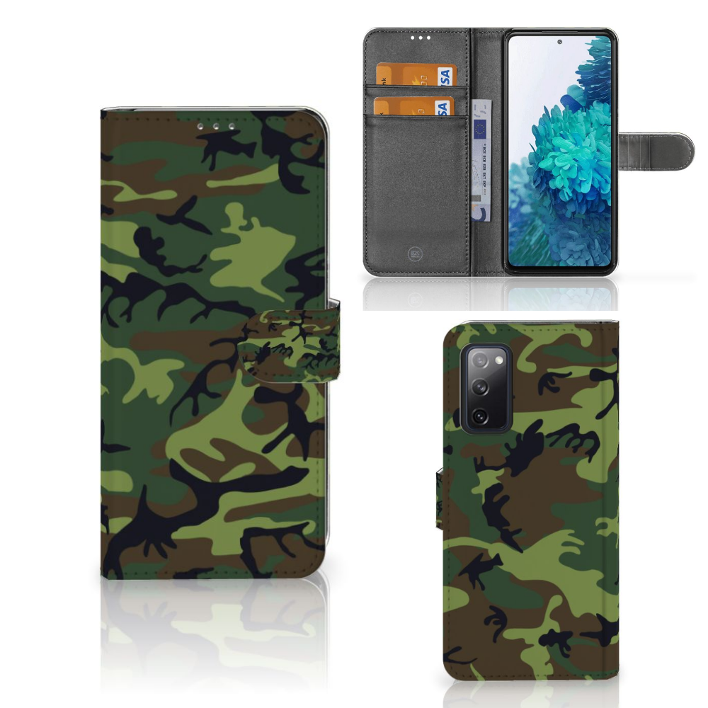 Samsung Galaxy S20 FE Telefoon Hoesje Army Dark