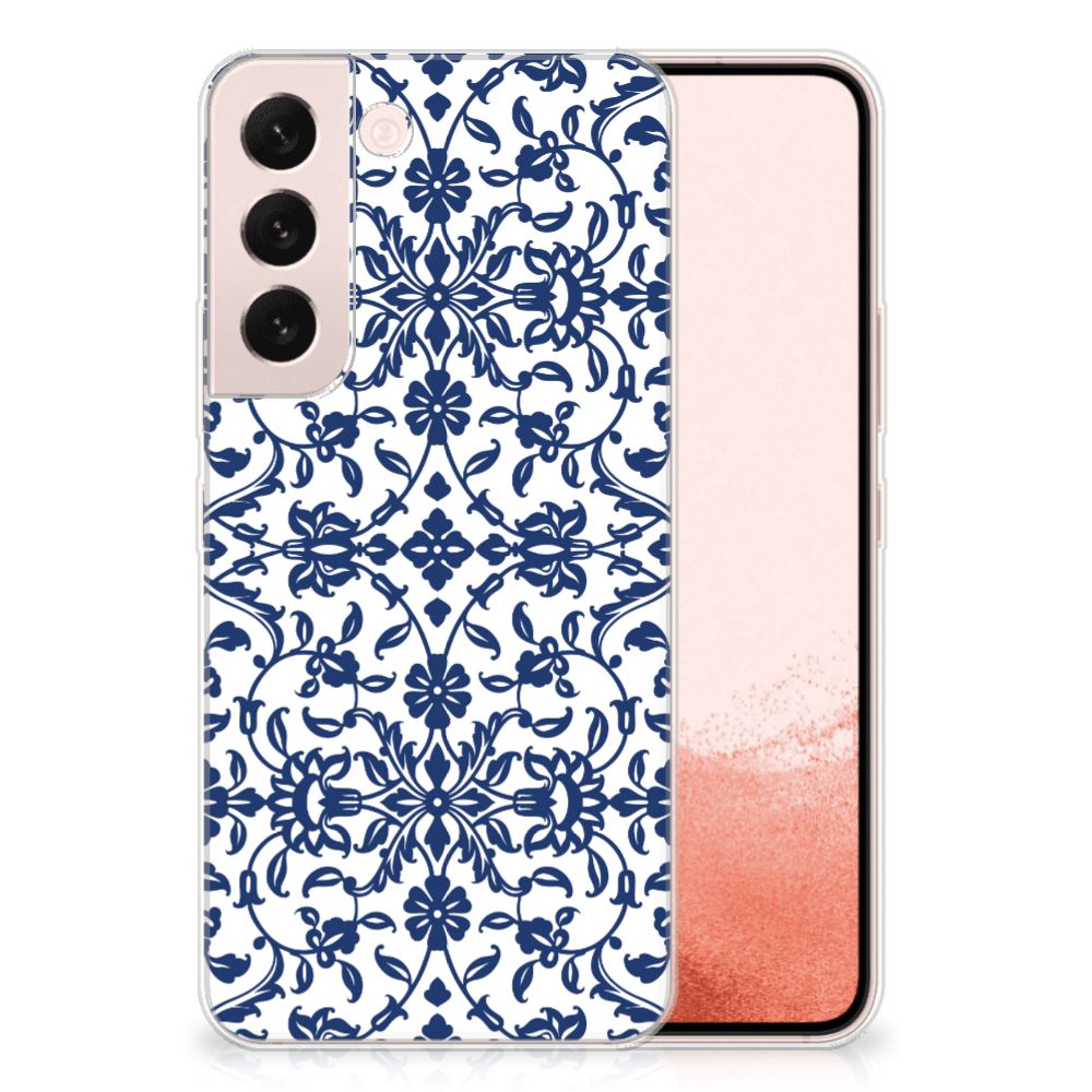 Samsung Galaxy S22 TPU Case Flower Blue