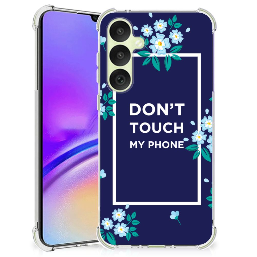 Samsung Galaxy A35 Anti Shock Case Flowers Blue DTMP
