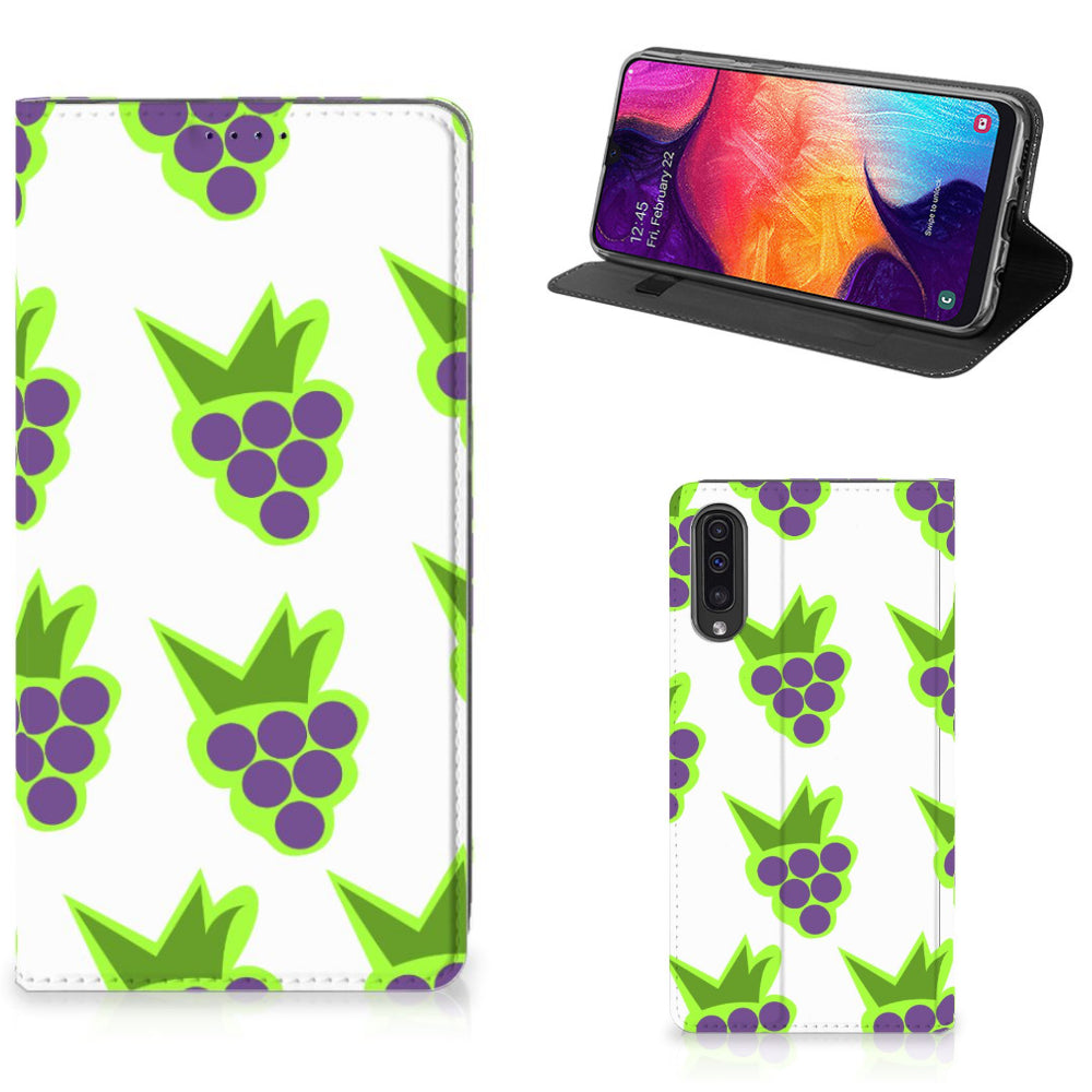 Samsung Galaxy A50 Flip Style Cover Druiven