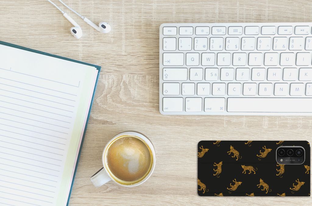 Hoesje maken voor OPPO A54 5G | A74 5G | A93 5G Leopards - B2C Telecom