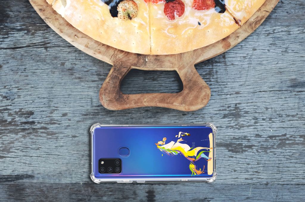 Samsung Galaxy A21s Stevig Bumper Hoesje Horse Color B2C Telecom