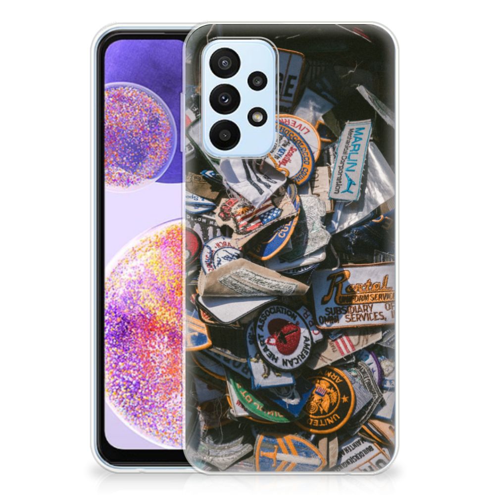 Samsung Galaxy A23 Siliconen Hoesje met foto Badges B2C Telecom