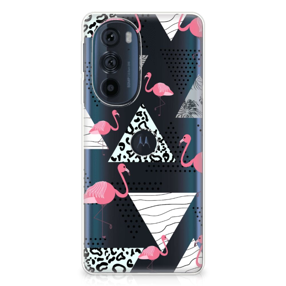 Motorola Edge 30 Pro TPU Hoesje Flamingo Triangle B2C Telecom