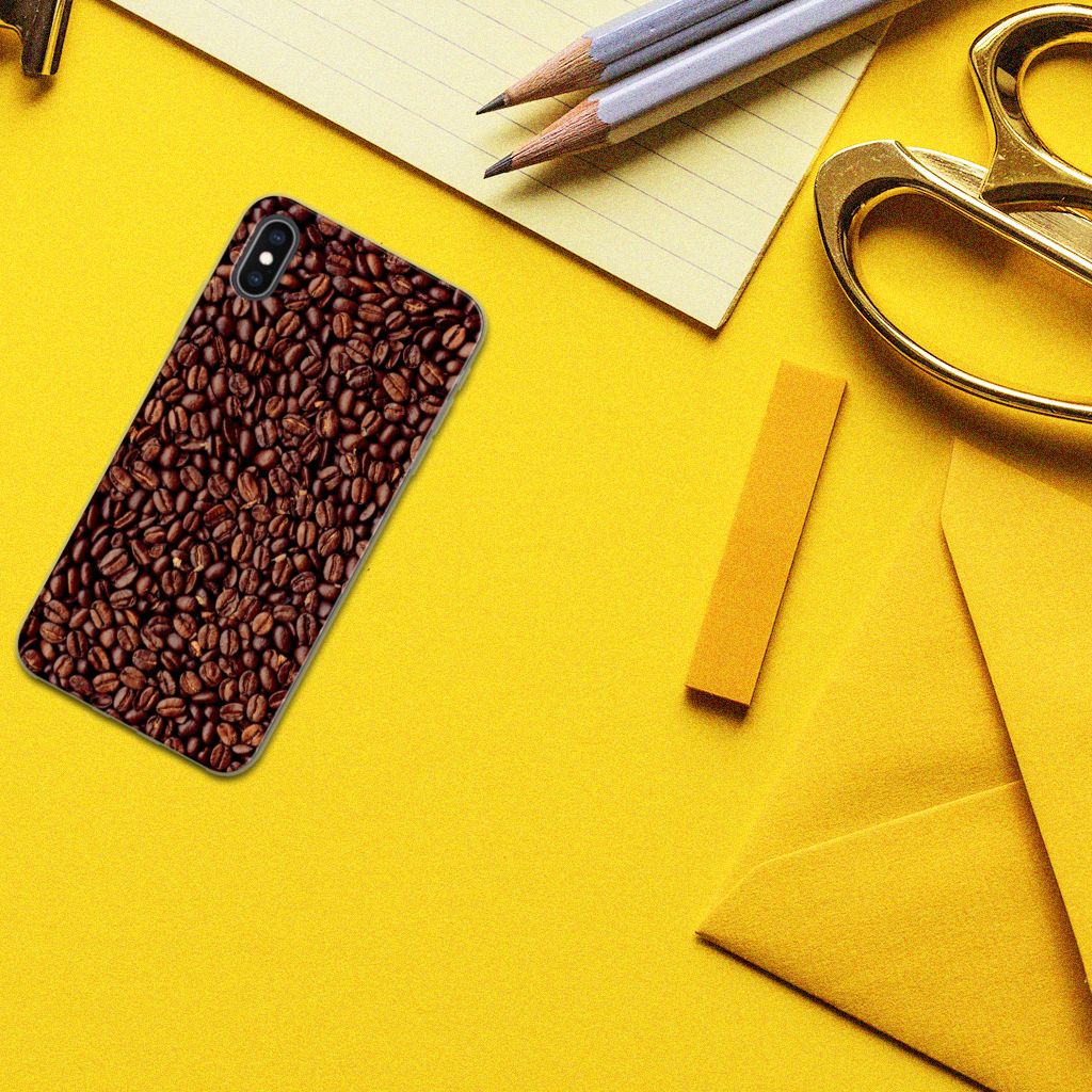 Apple iPhone Xs Max Siliconen Case Koffiebonen