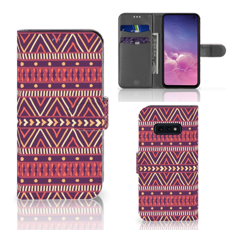 Samsung Galaxy S10e Telefoon Hoesje Aztec Paars