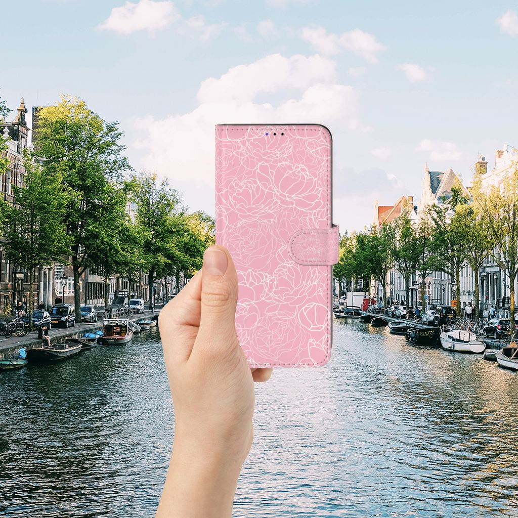 Samsung Galaxy A22 5G Hoesje White Flowers