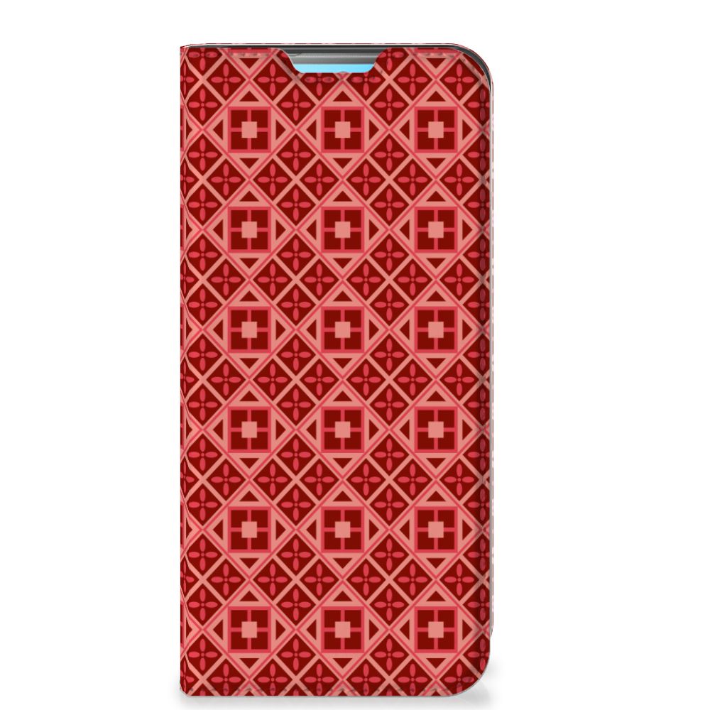 Xiaomi Redmi 10 Hoesje met Magneet Batik Rood - B2C Telecom