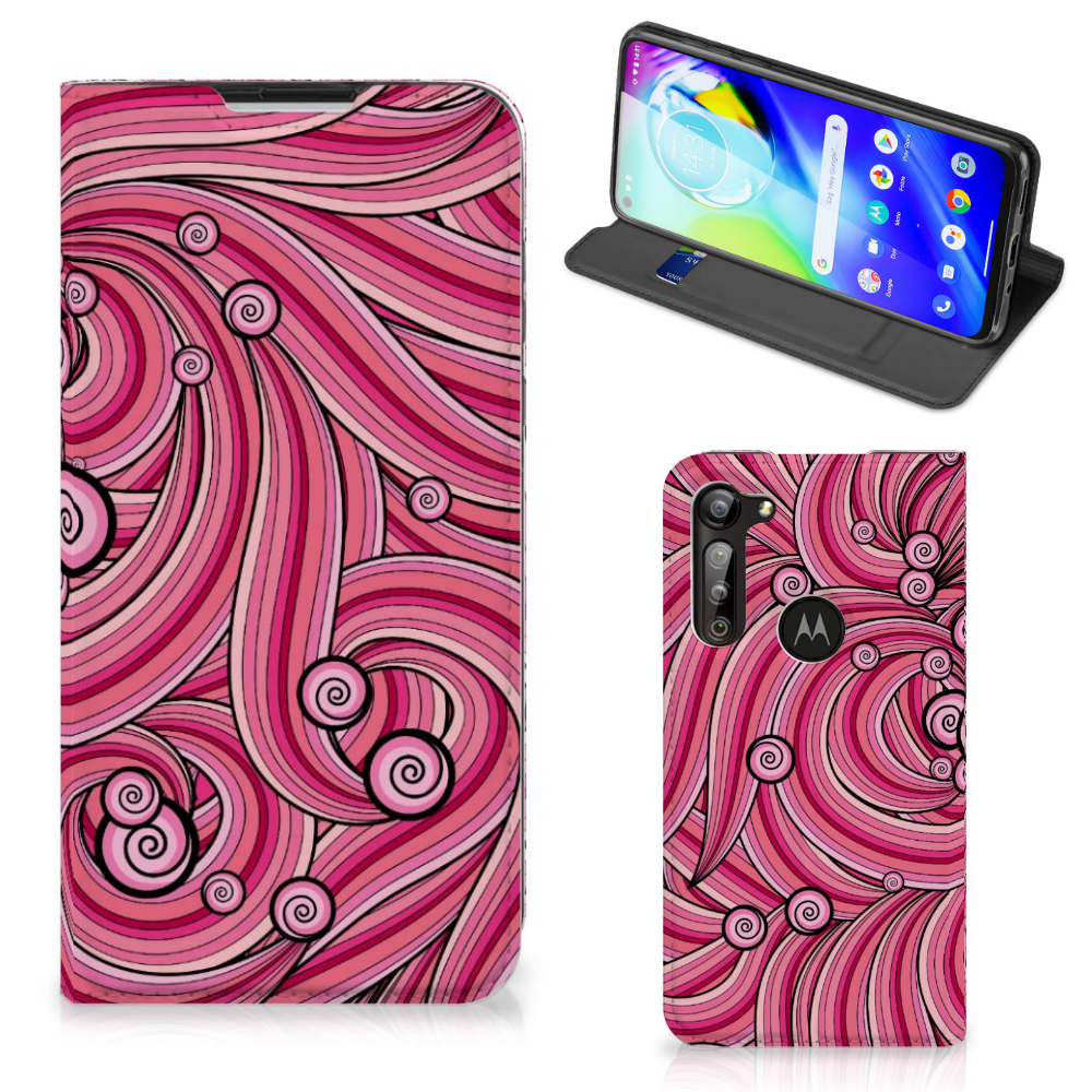 Motorola Moto G8 Power Bookcase Swirl Pink - B2C Telecom