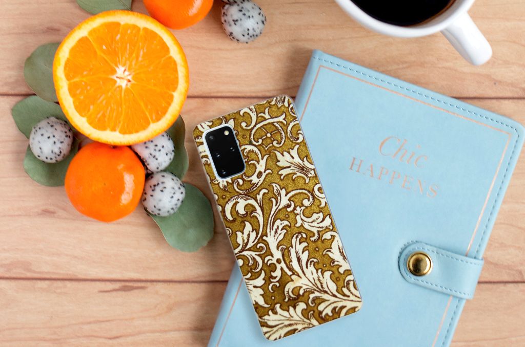 Siliconen Hoesje Samsung Galaxy S20 Plus Barok Goud B2C Telecom