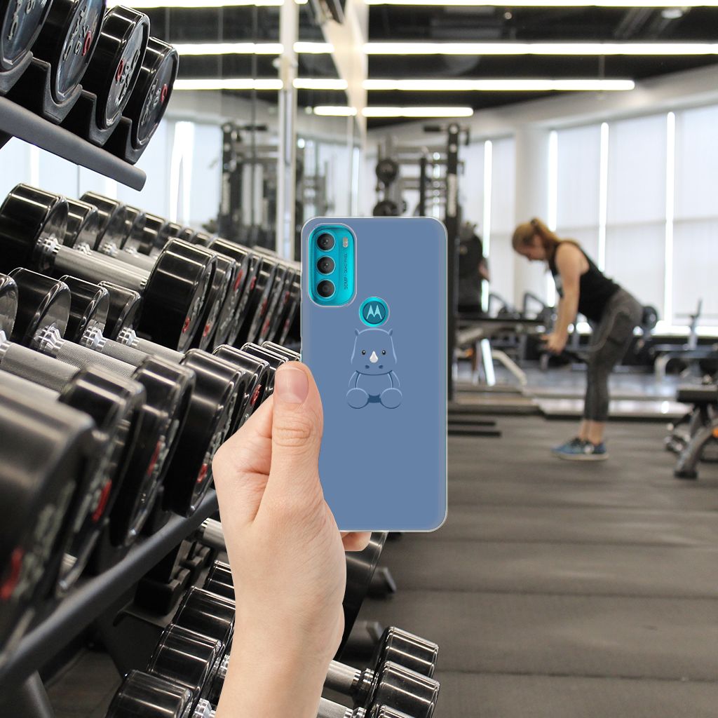 Motorola Moto G71 5G Telefoonhoesje met Naam Baby Rhino B2C Telecom