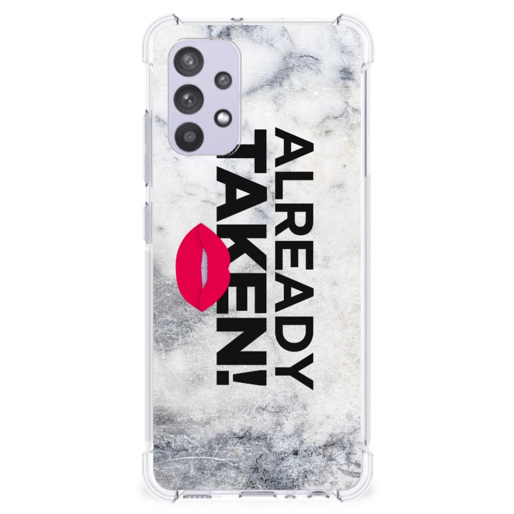 Samsung Galaxy A32 4G | A32 5G Enterprise Editie Telefoonhoesje met tekst Already Taken White B2C Telecom