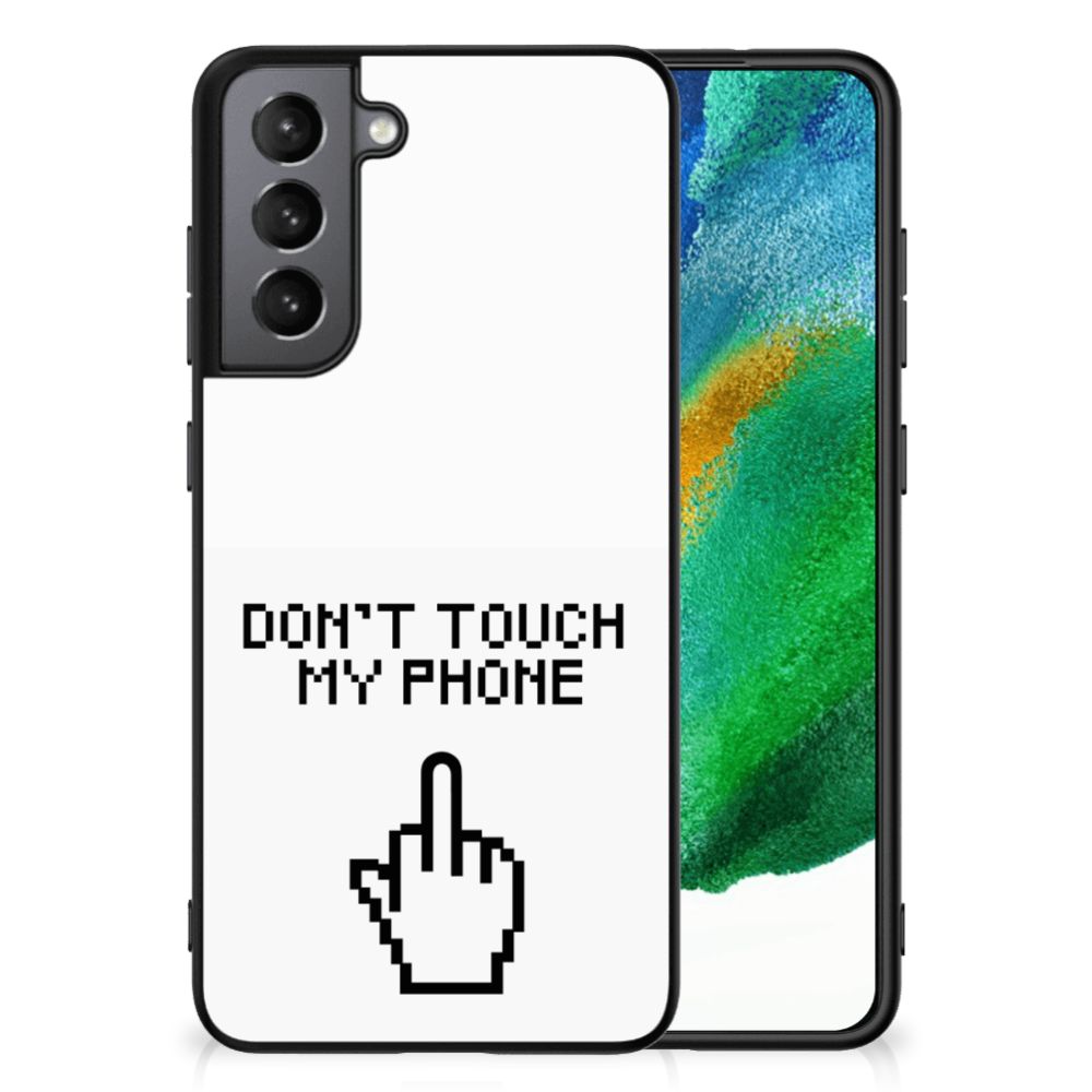 Samsung Galaxy S21FE Telefoon Hoesje Finger Don't Touch My Phone