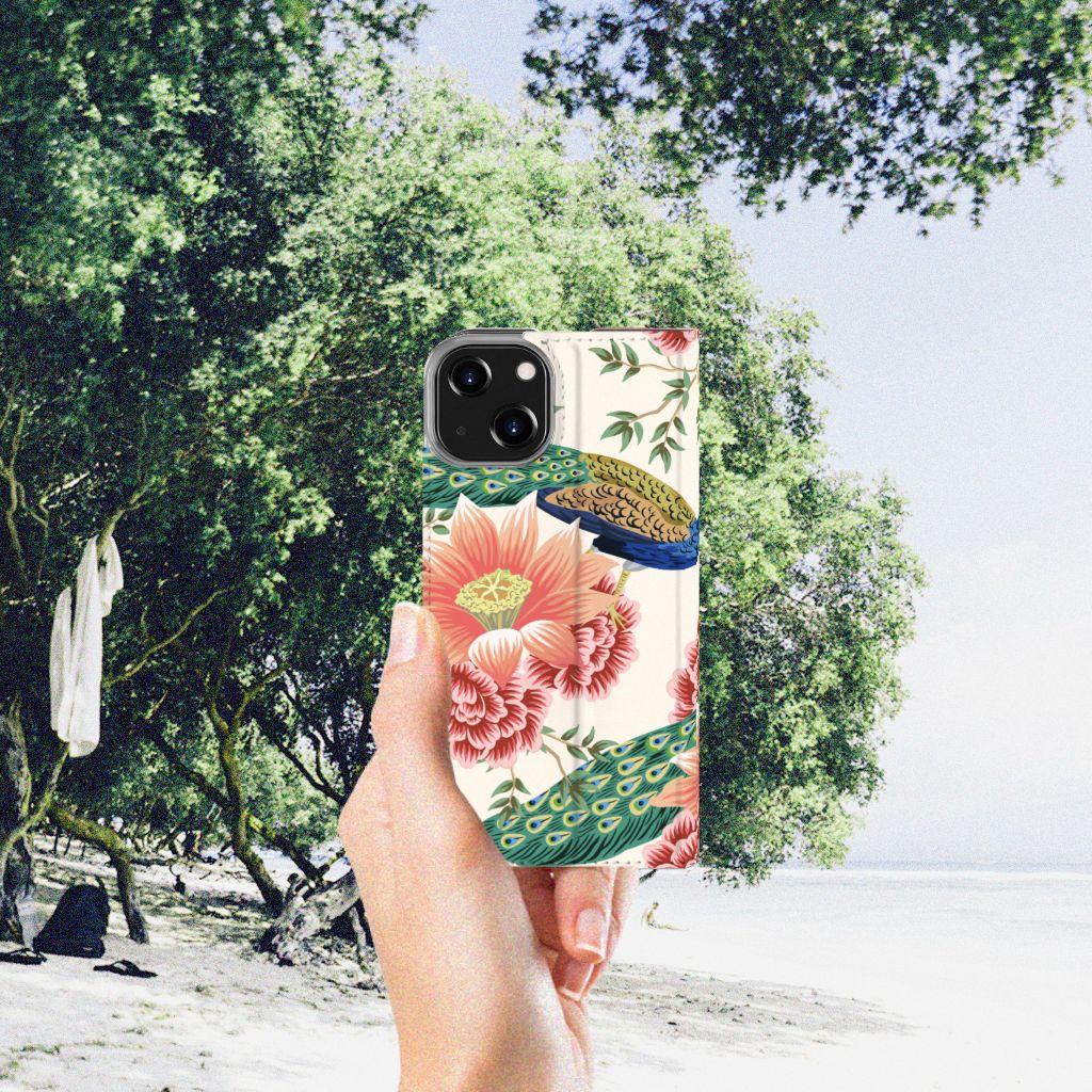 Hoesje maken voor iPhone 14 Pink Peacock
