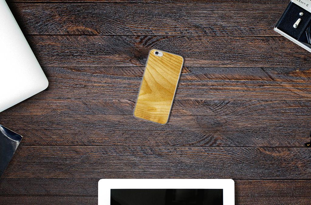 Apple iPhone 6 | 6s Bumper Hoesje Licht Hout