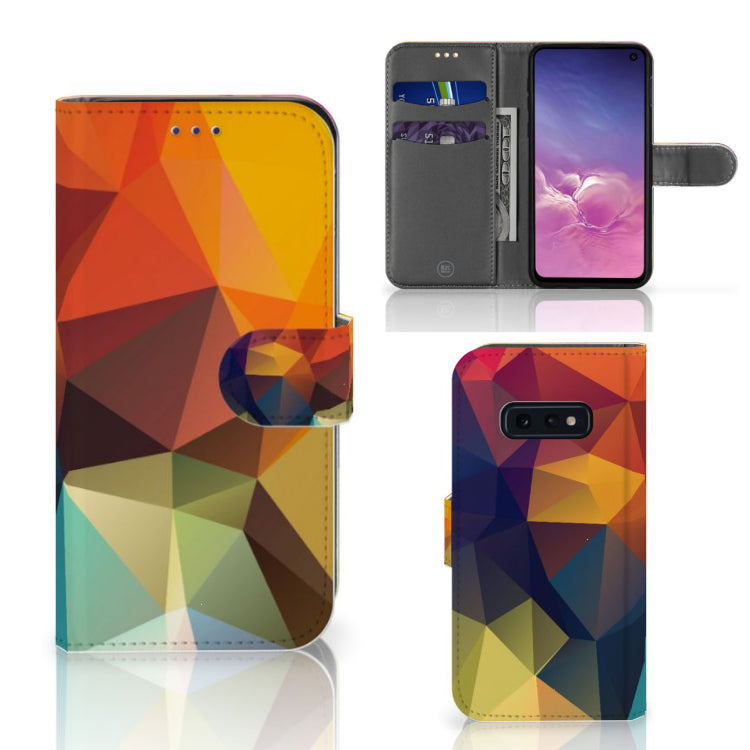 Samsung Galaxy S10e Book Case Polygon Color