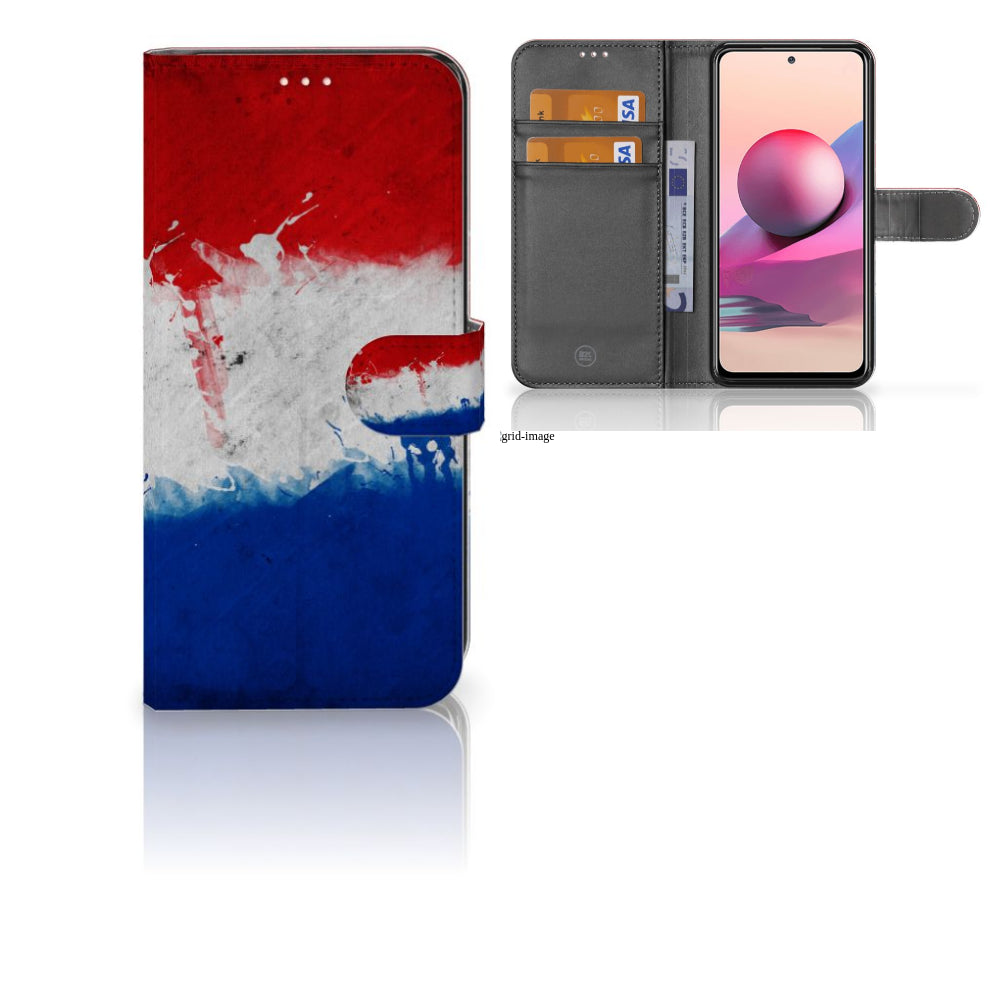 Xiaomi Redmi Note 10S | 10 4G | Poco M5s Bookstyle Case Nederland met design van de Nederlandse vlag