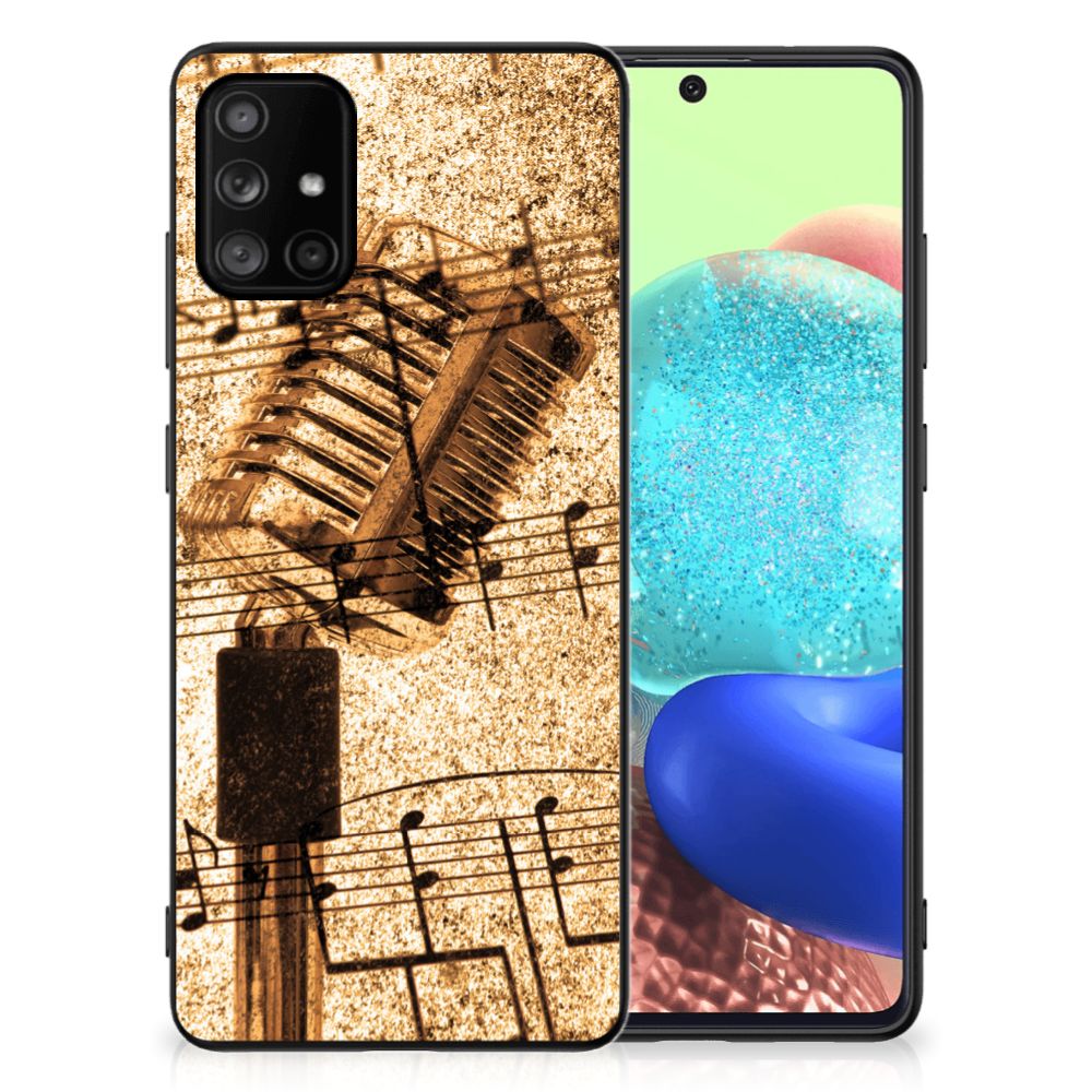 Samsung Galaxy A71 Silicone Back Case Bladmuziek