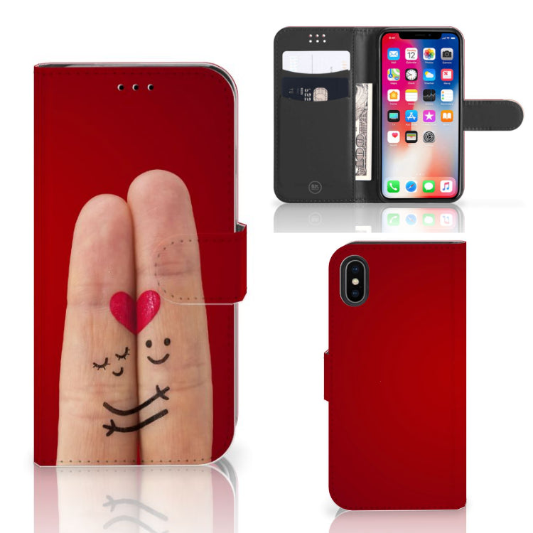 Apple iPhone X | Xs Wallet Case met Pasjes Liefde - Origineel Romantisch Cadeau