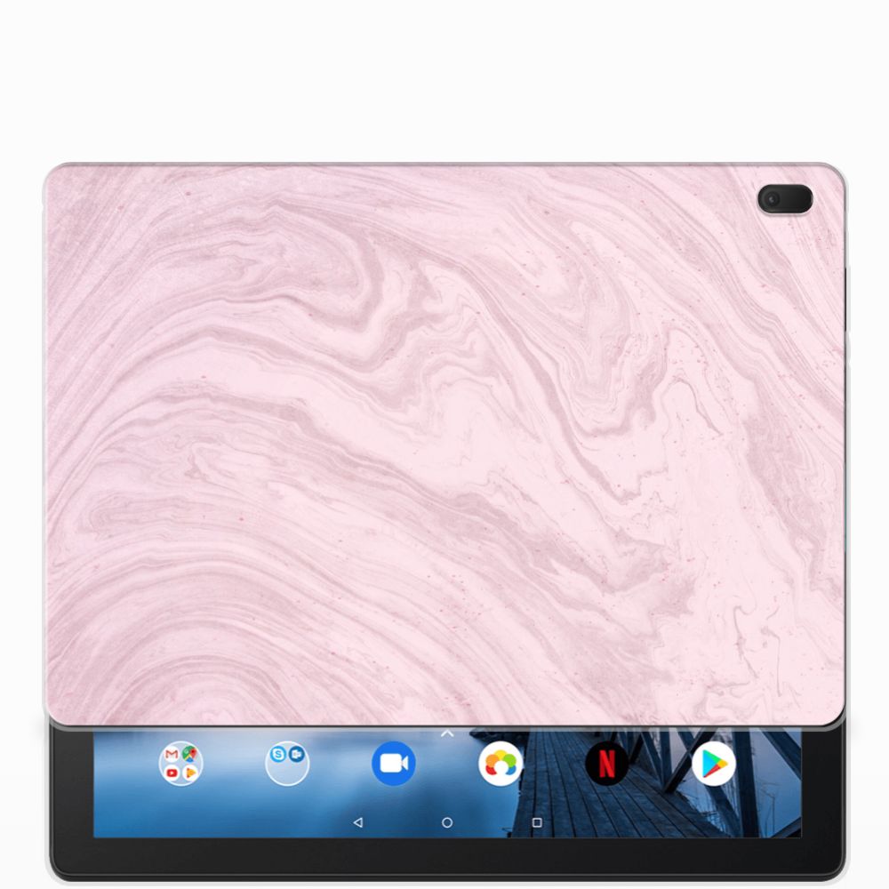 Lenovo Tab E10 Tablet Back Cover Marble Pink - Origineel Cadeau Vriendin