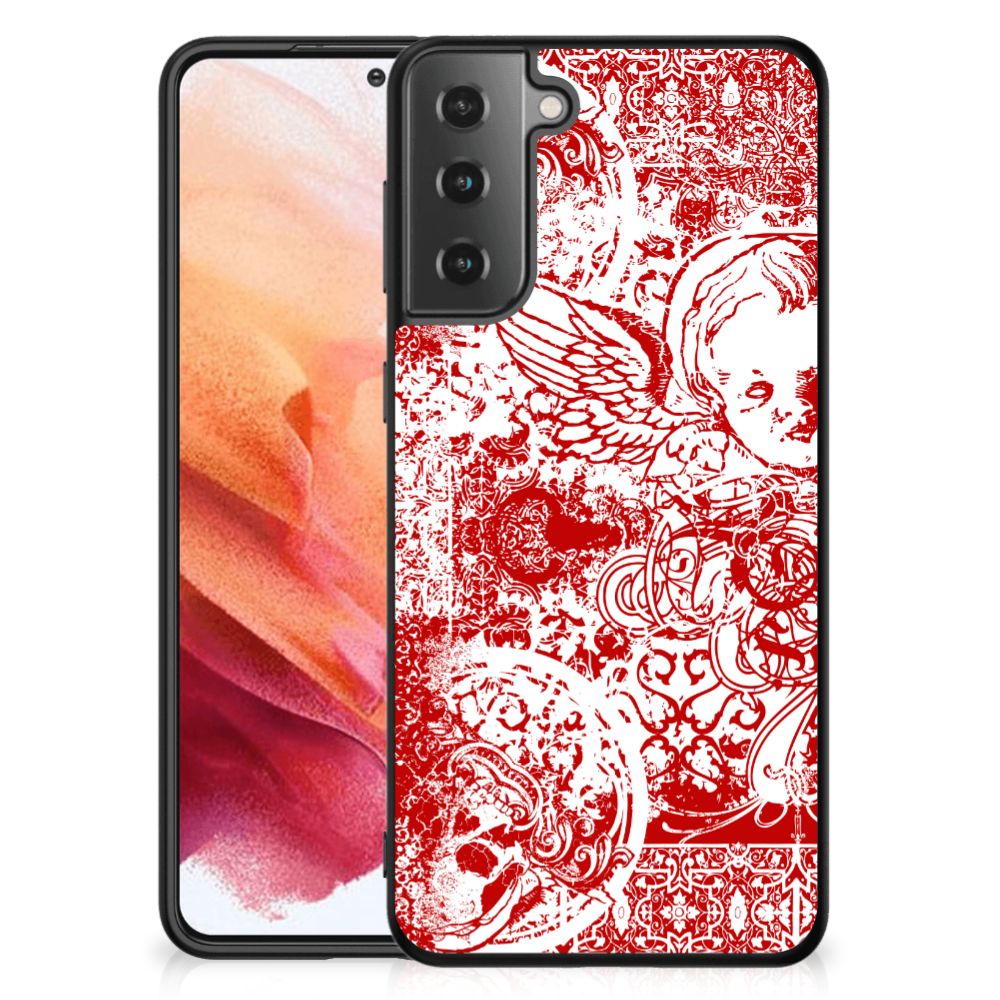 Telefoonhoesje Samsung Galaxy S21 Angel Skull Rood
