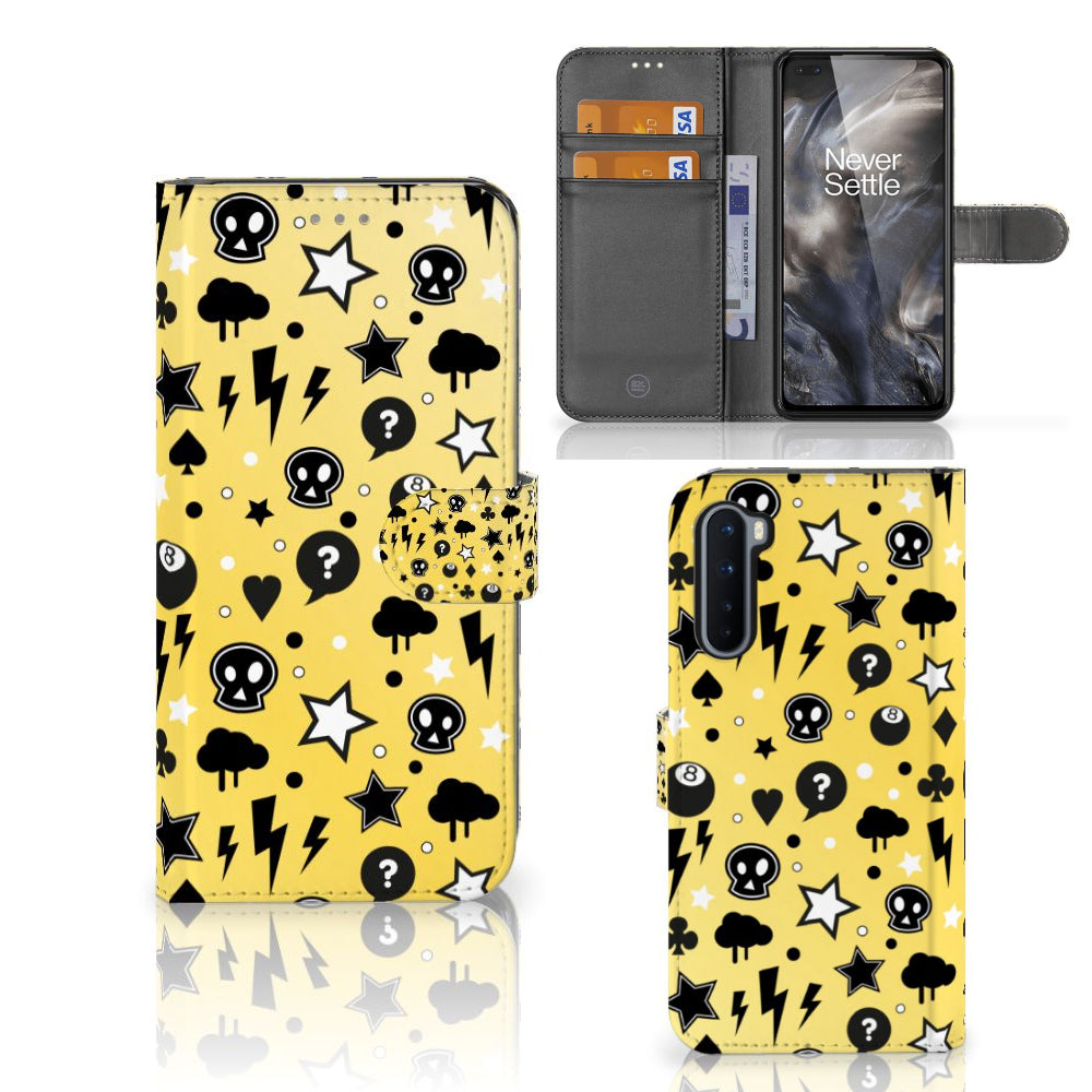 Telefoonhoesje met Naam OnePlus Nord Punk Geel