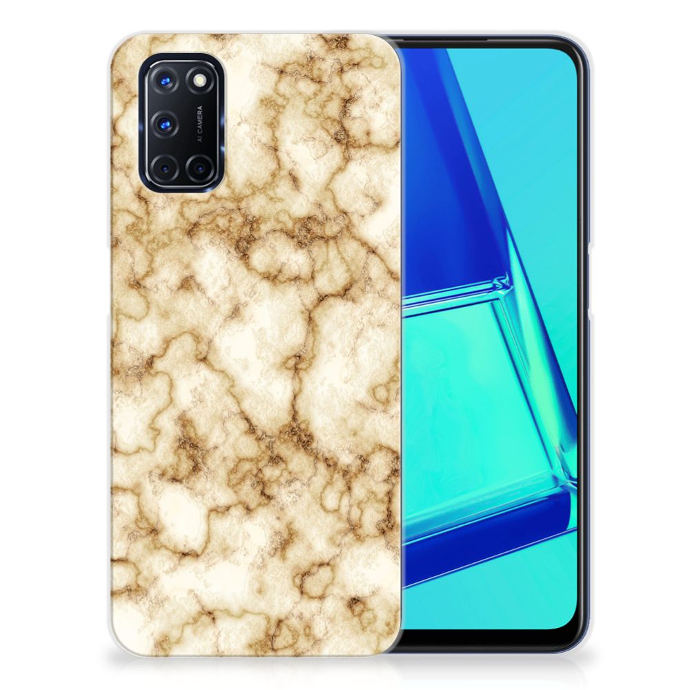OPPO A52 | A72 TPU Siliconen Hoesje Marmer Goud
