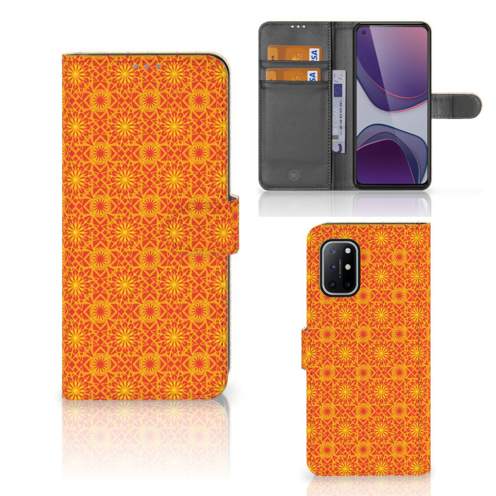 OnePlus 8T Telefoon Hoesje Batik Oranje