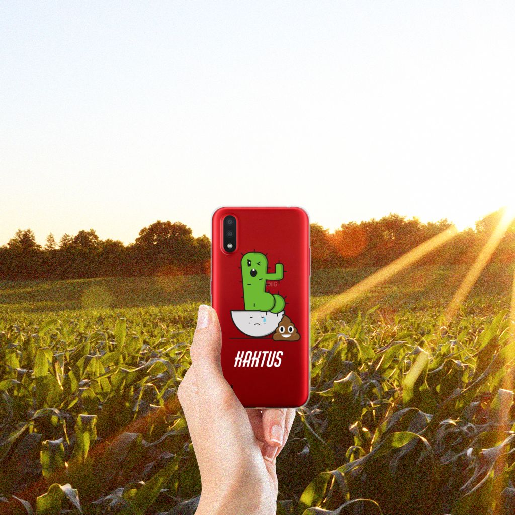 Samsung Galaxy A01 Telefoonhoesje met Naam Cactus Poo B2C Telecom