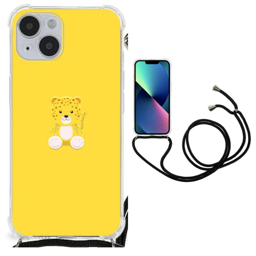 iPhone 14 Plus Stevig Bumper Hoesje Baby Leopard