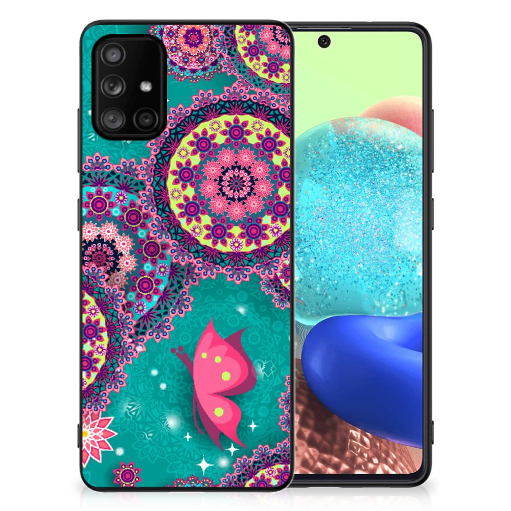 Samsung Galaxy A71 Leuk Telefoonhoesje Cirkels en Vlinders