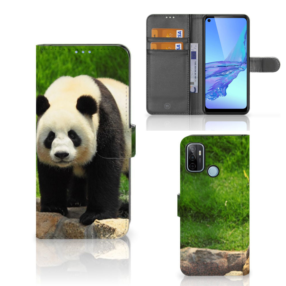 OPPO A53 | OPPO A53s Telefoonhoesje met Pasjes Panda