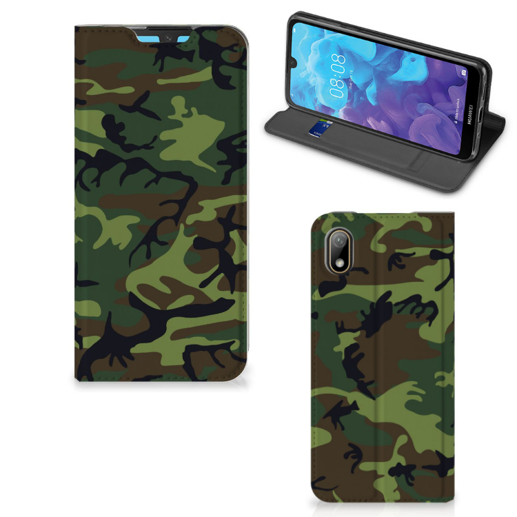 Huawei Y5 (2019) Hoesje met Magneet Army Dark - B2C Telecom