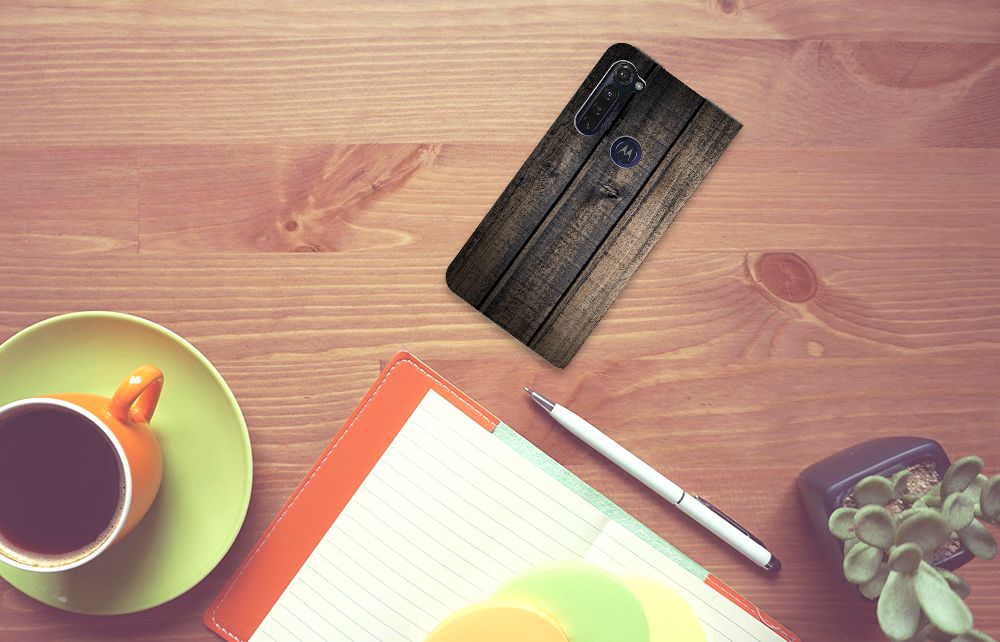 Motorola Moto G Pro Book Wallet Case Steigerhout - B2C Telecom