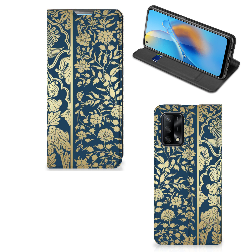 OPPO A74 4G Smart Cover Beige Flowers - B2C Telecom