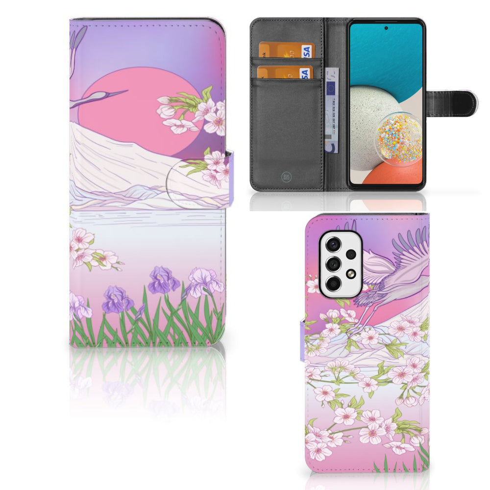 Samsung Galaxy A53 Telefoonhoesje met Pasjes Bird Flying