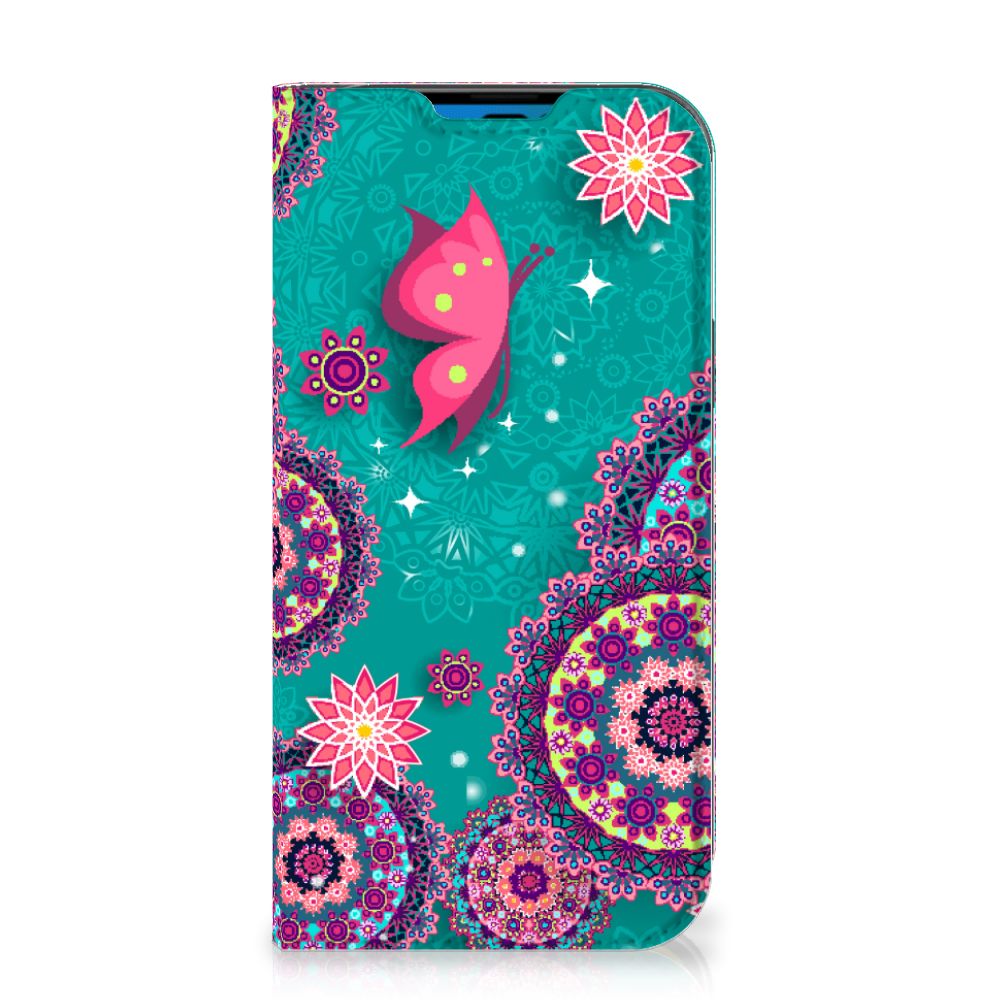 iPhone 14 Pro Bookcase Cirkels en Vlinders - B2C Telecom