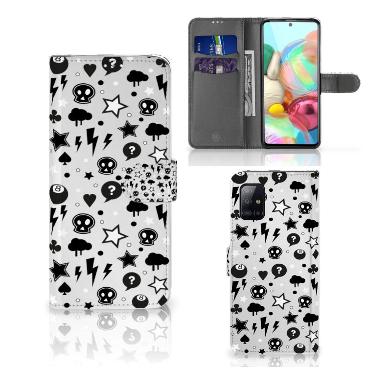 Telefoonhoesje met Naam Samsung Galaxy A71 Silver Punk